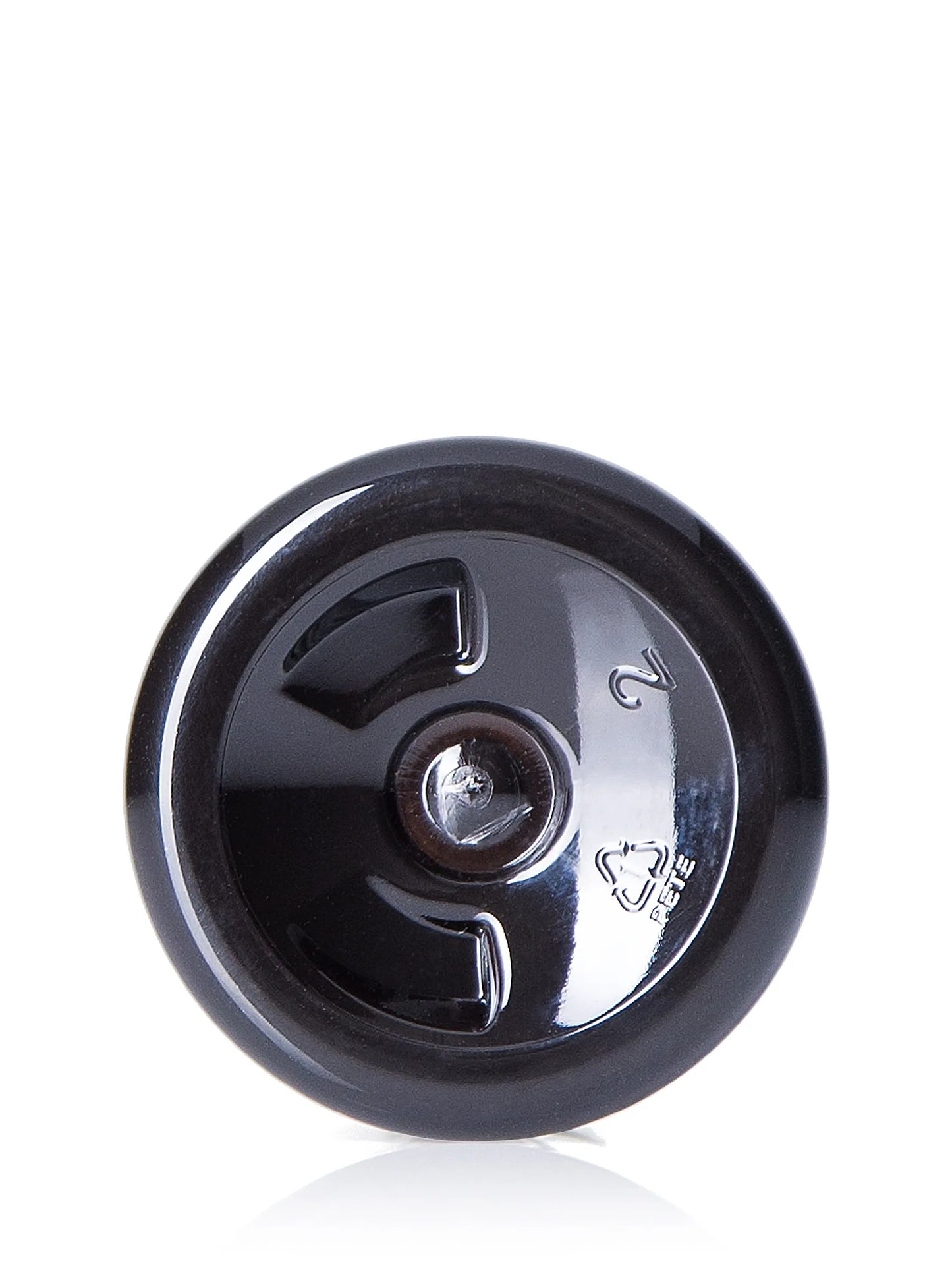 2 oz dark amber PET plastic boston round bottle