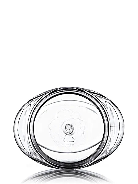 4 oz clear PET plastic single wall oval jar
