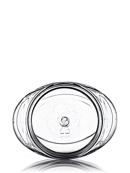 4 oz clear PET plastic single wall oval jar