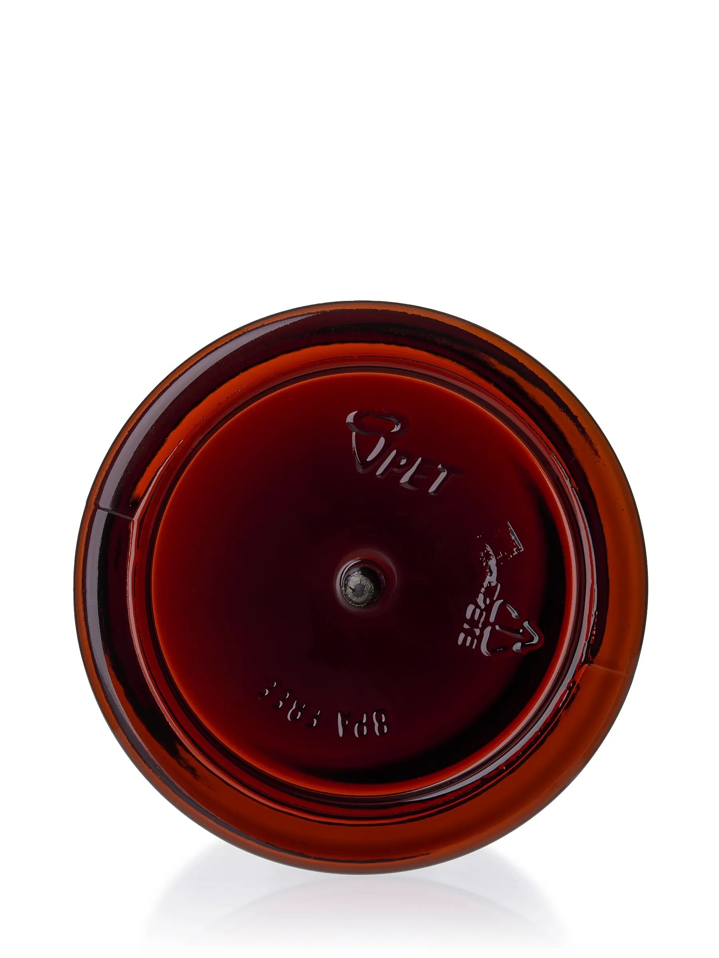 12 oz amber PET plastic single wall jar with 70-400 neck finish