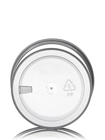 2 oz natural-colored PP plastic single wall jar