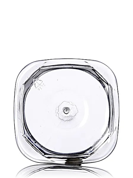 6 oz clear PET plastic square firenze jar