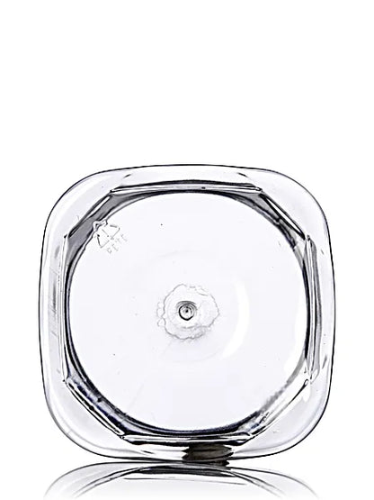 6 oz clear PET plastic square firenze jar
