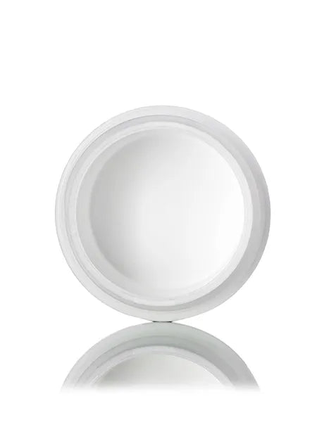 1/4 oz white PP plastic double wall straight base jar