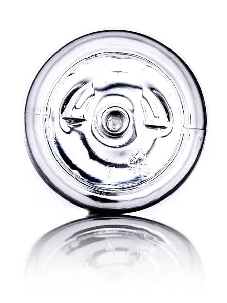 8 oz amber PET plastic boston round bottle