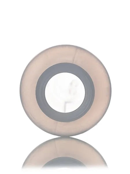 1 oz natural-colored LDPE plastic boston round bottle