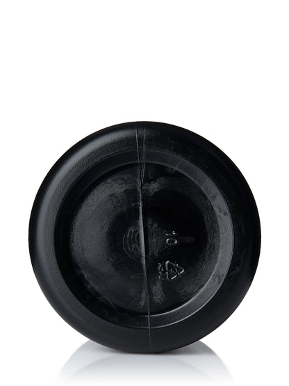 8 oz black HDPE plastic single wall jar