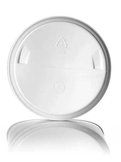 85 oz white HDPE plastic single wall canister