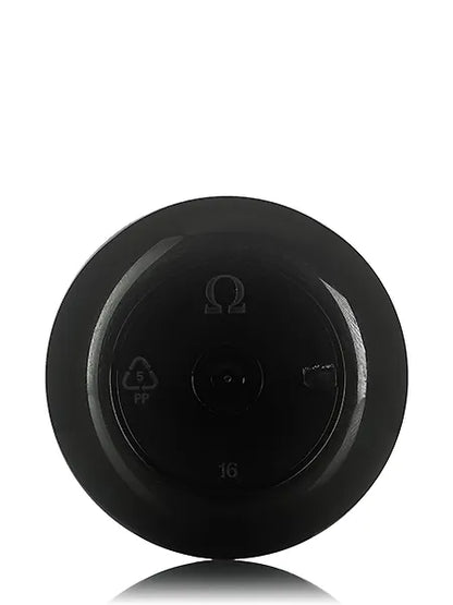 4 oz black PP plastic double wall round base low-profile jar