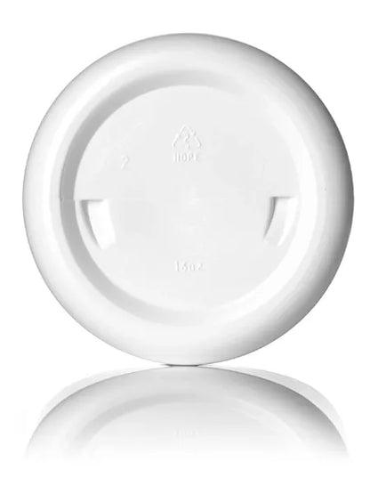 16 oz white HDPE plastic single wall jar