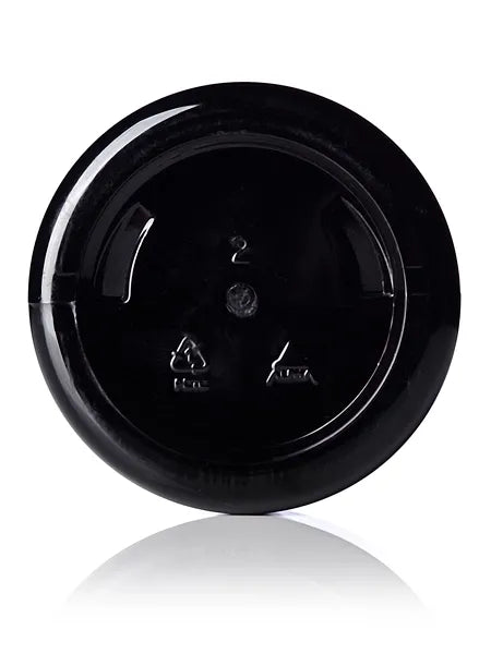 2 oz black PET plastic single wall jar