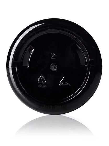 2 oz black PET plastic single wall jar