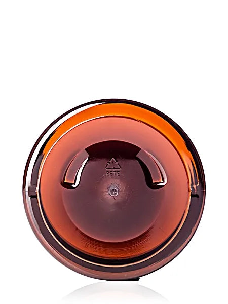 8 oz amber PET plastic single wall jar