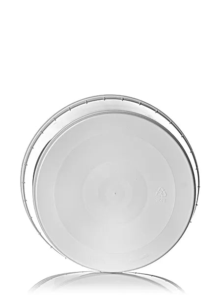 6 quart white HDPE plastic dairy container