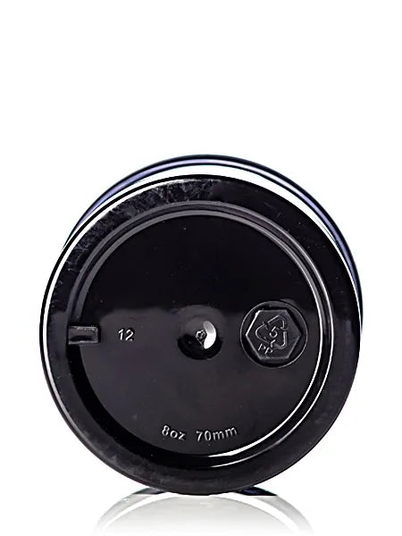 8 oz black PP plastic single wall jar