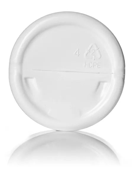 6 oz white HDPE plastic single wall jar