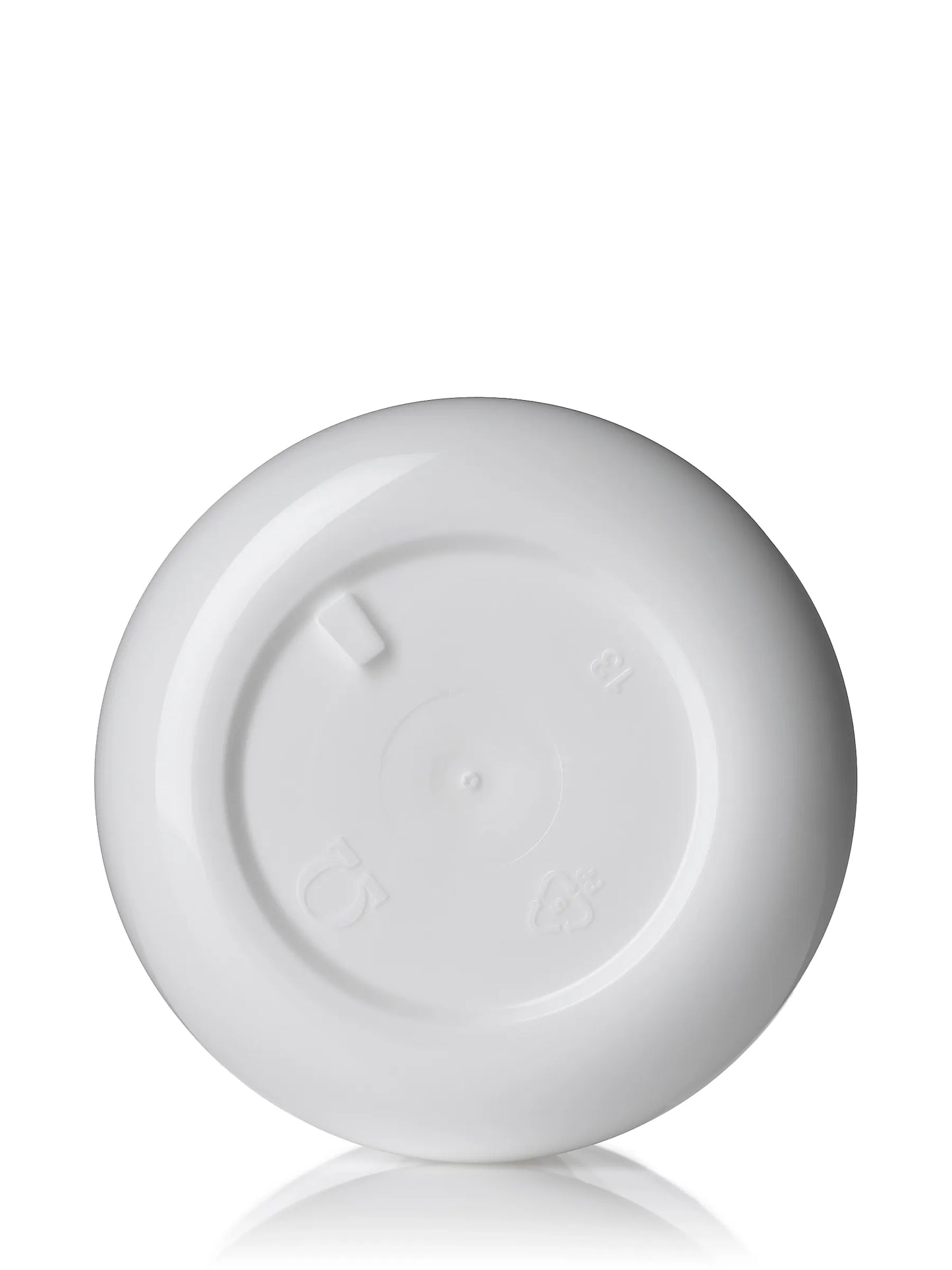 2 oz white PP plastic double wall round base jar