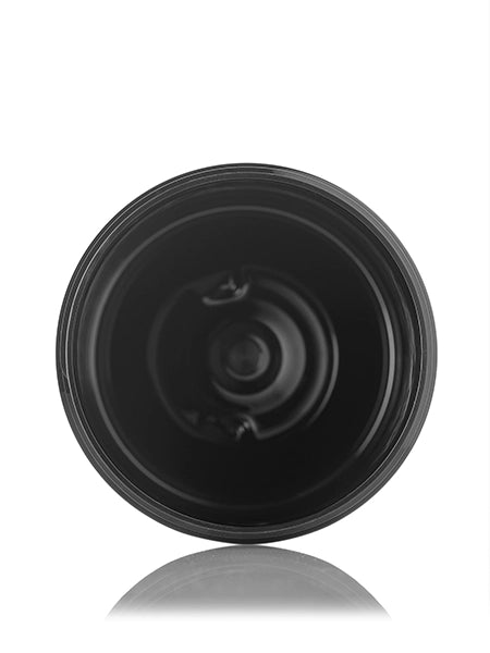 25 oz black PET plastic single wall canister jar