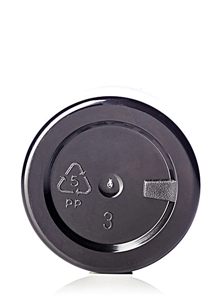 1/4 oz black PP plastic double wall straight base jar