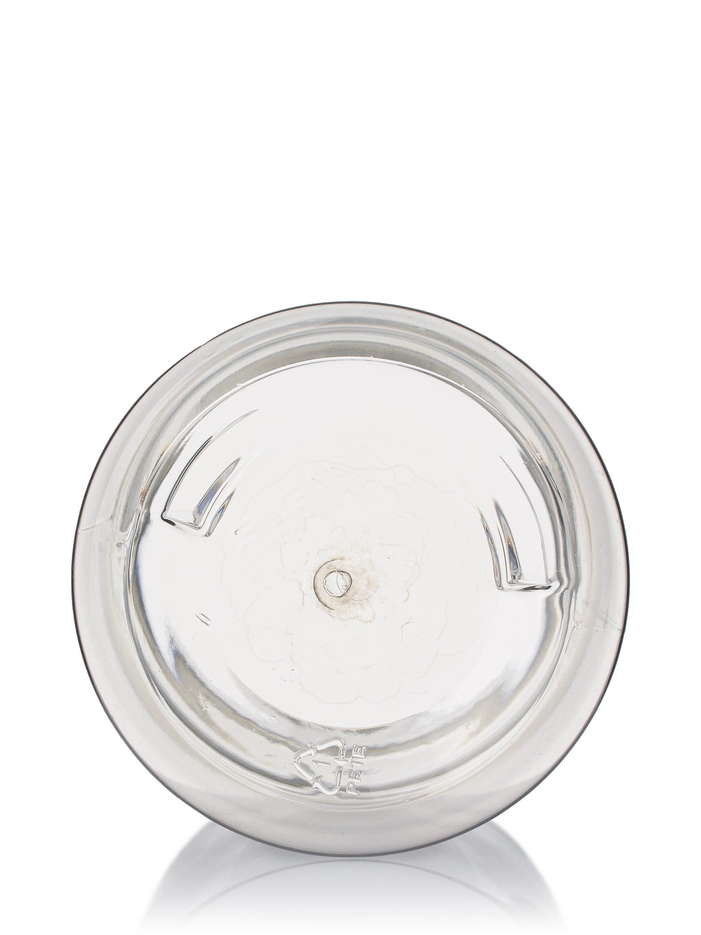 8 oz clear 25% PCR PET plastic single wall jar