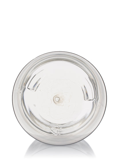 8 oz clear 25% PCR PET plastic single wall jar