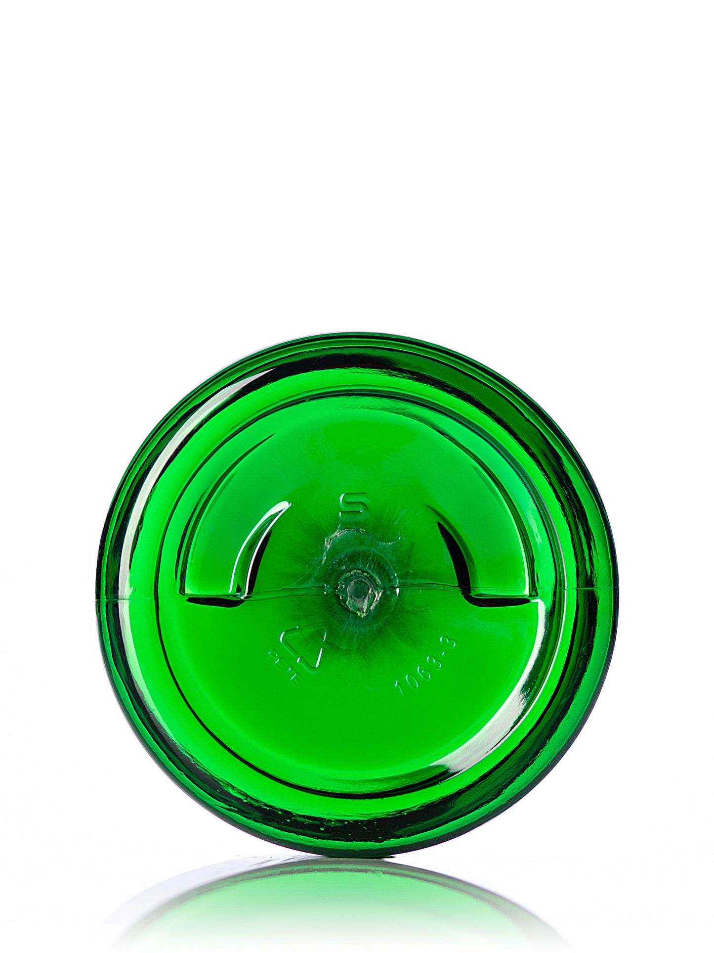 2 oz green PET plastic single wall jar