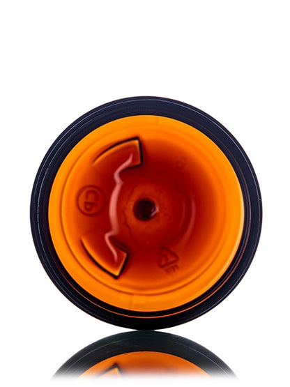 3 oz (100 mL) amber PET plastic single wall jar