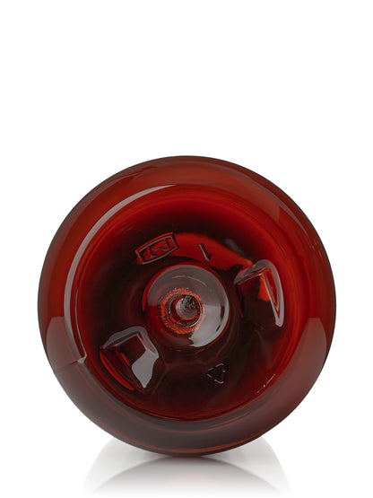 8 oz amber PET plastic boston round bottle
