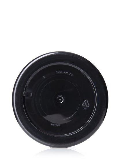 8 oz black PP plastic double wall straight base jar