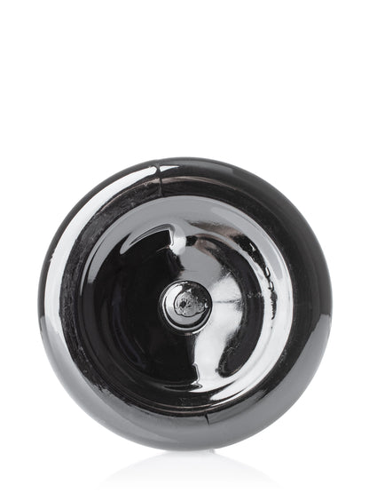 1 oz black PET plastic single wall jar