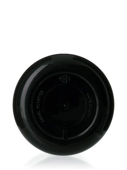 4 oz black PP plastic double wall round base jar