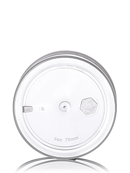 8 oz clarified natural-colored PP plastic single wall jar
