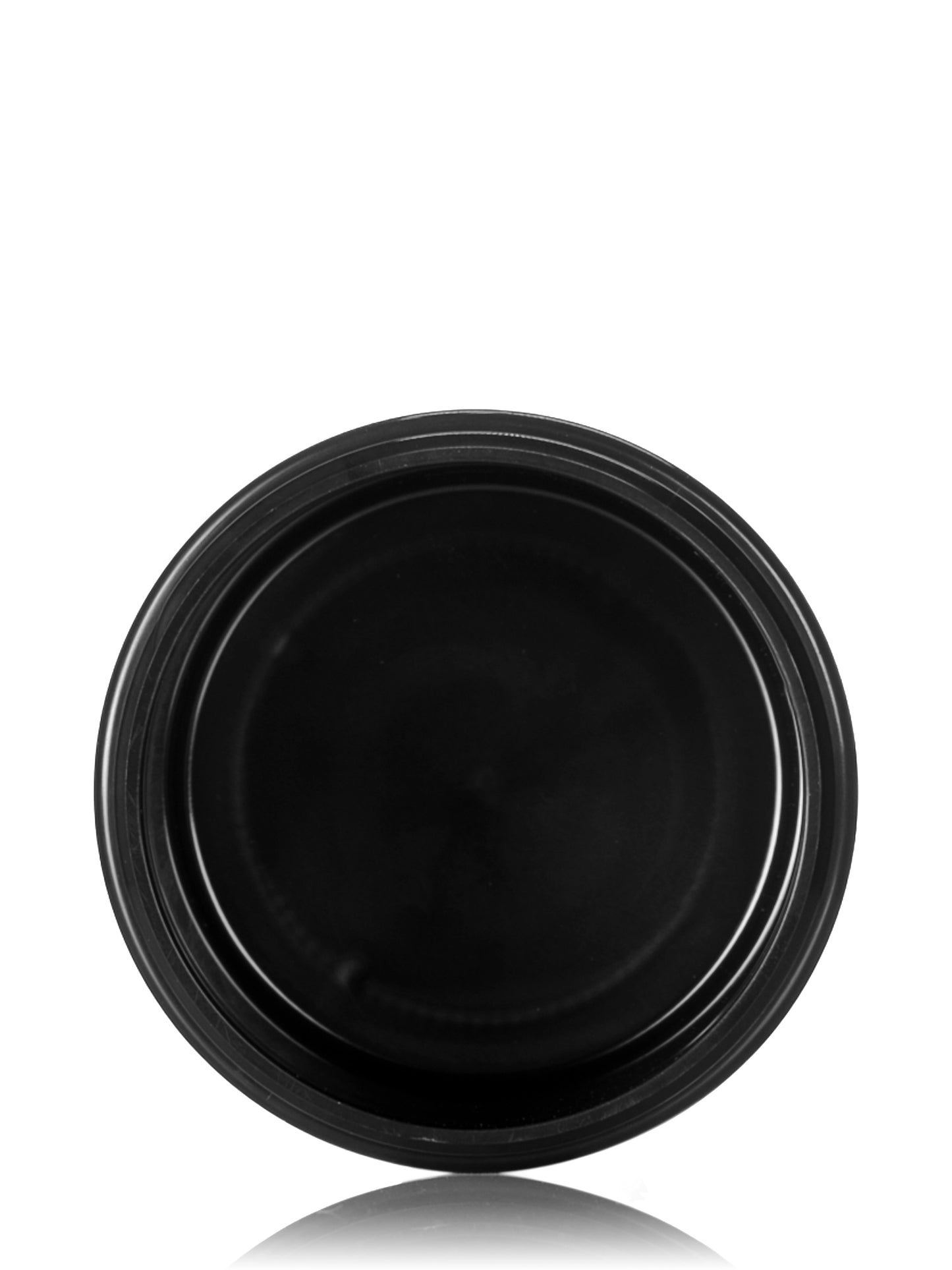2 oz black PP plastic double wall straight base jar