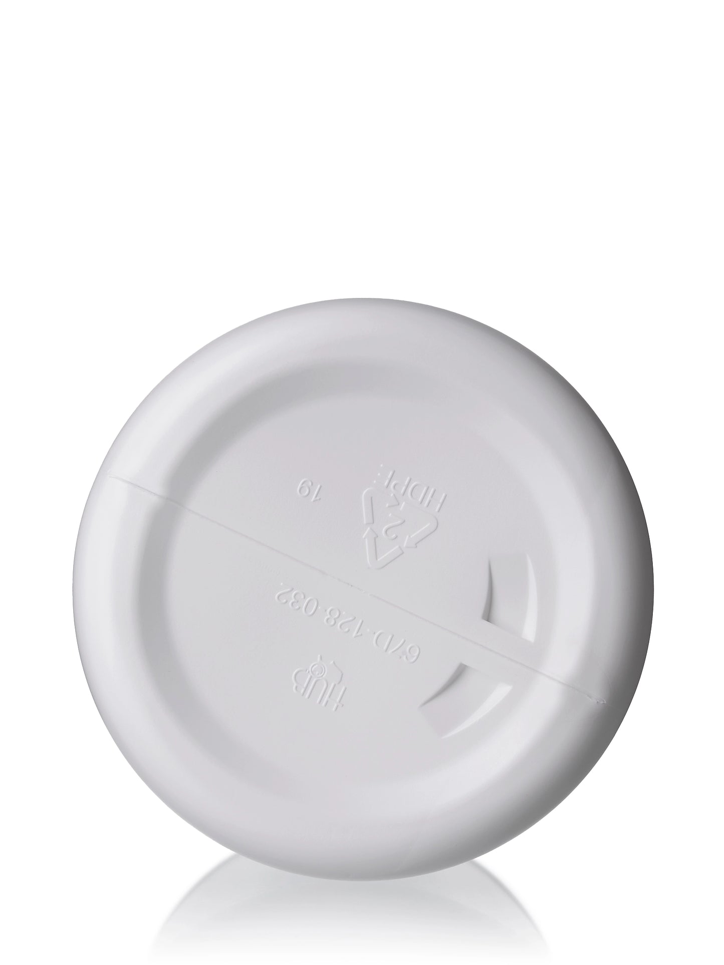1 gallon natural-colored HDPE plastic industrial round bottle