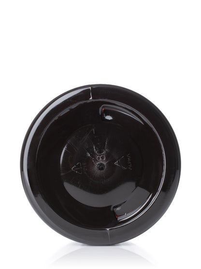 4 oz dark amber PET plastic single wall jar