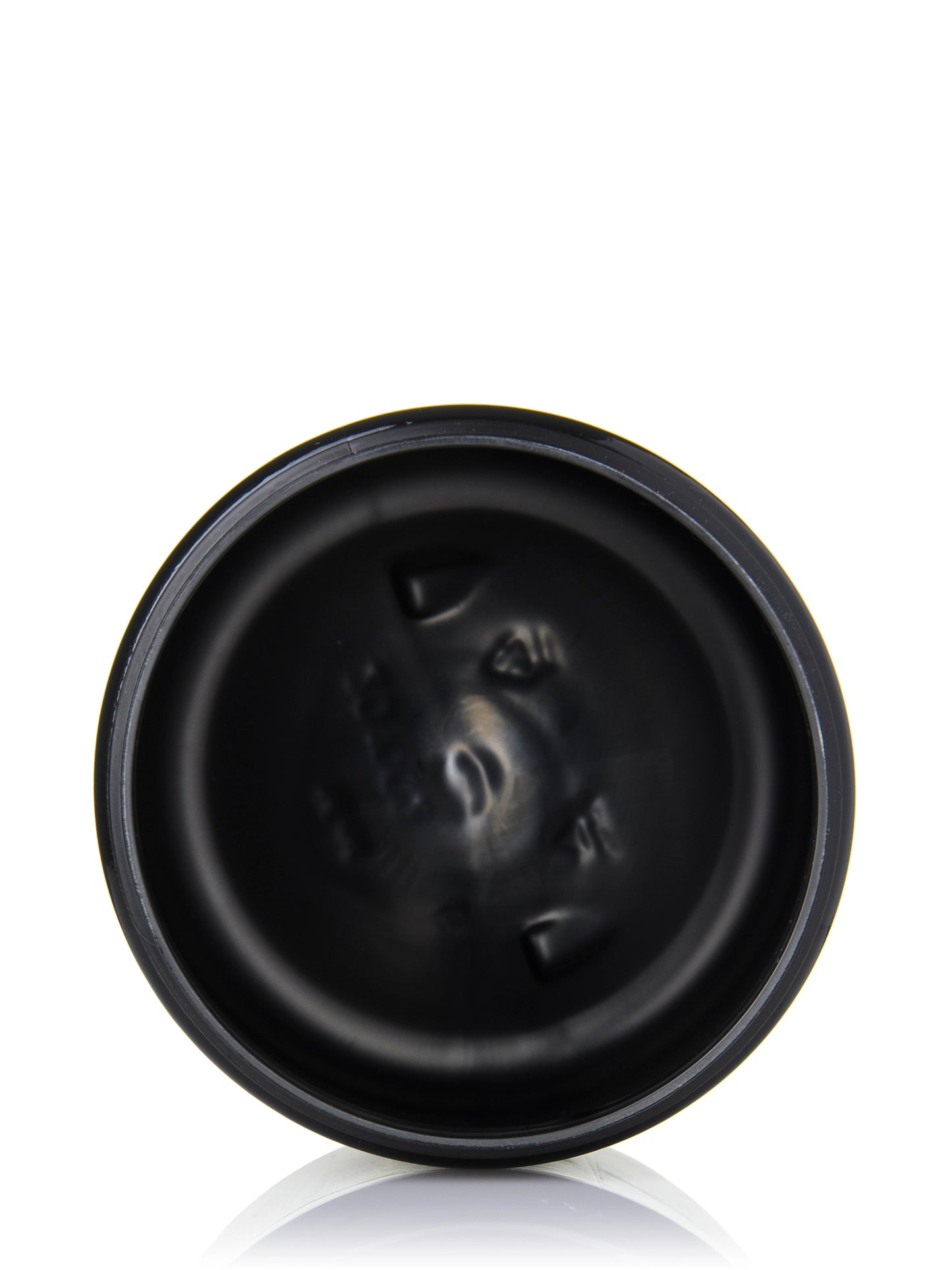 16 oz black HDPE plastic single wall jar