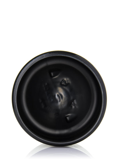 16 oz black HDPE plastic single wall jar
