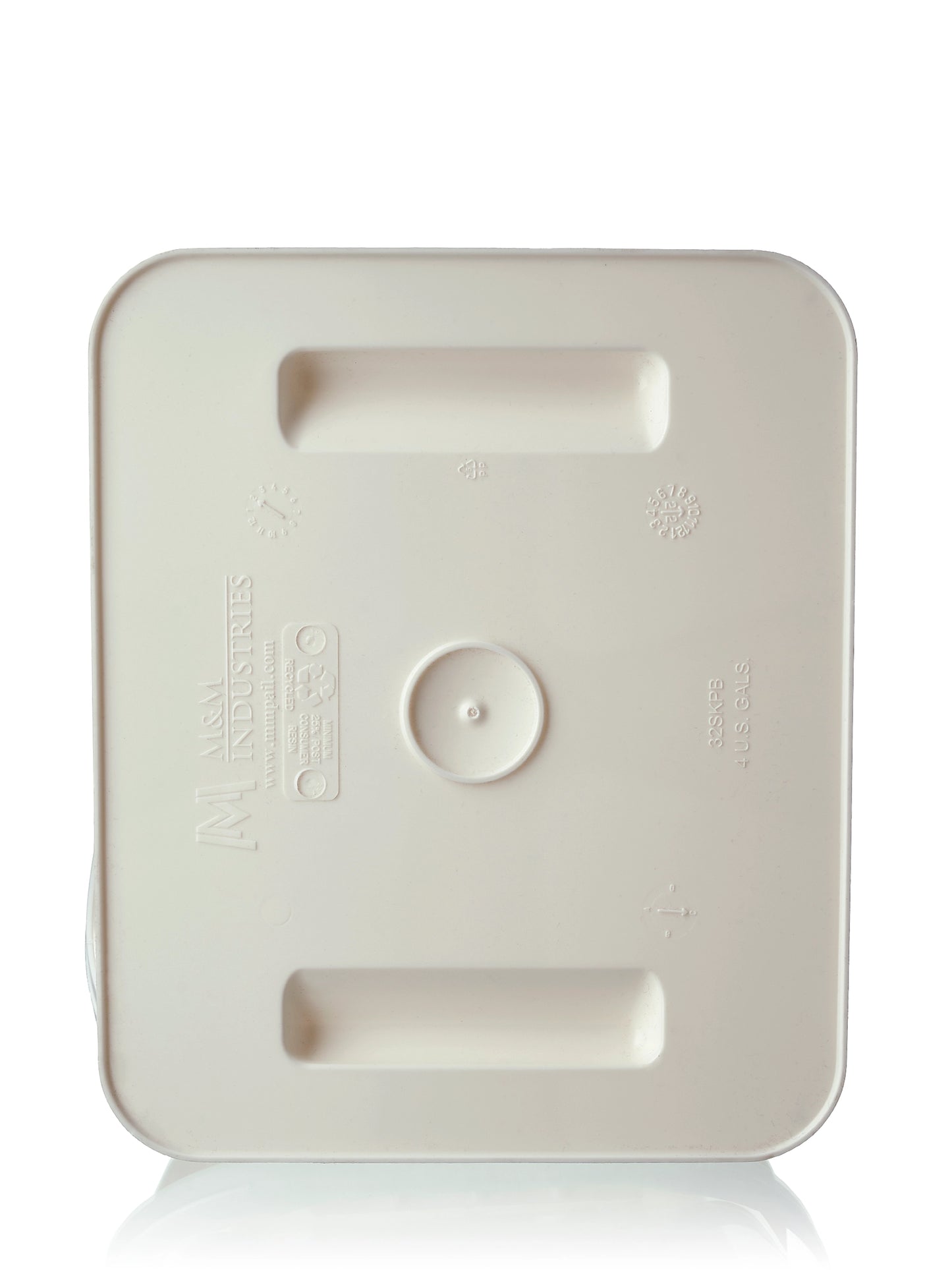 4 gallon white PP plastic rectangular pail