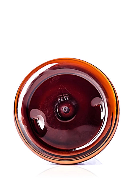 32 oz amber PET plastic single wall jar