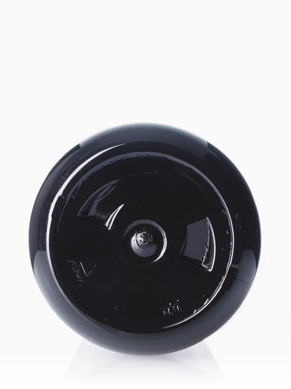 8 oz amber PET plastic boston round bottle
