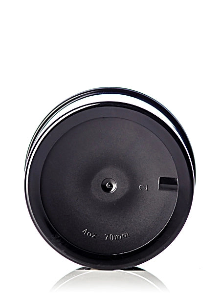 4 oz black PP plastic single wall jar