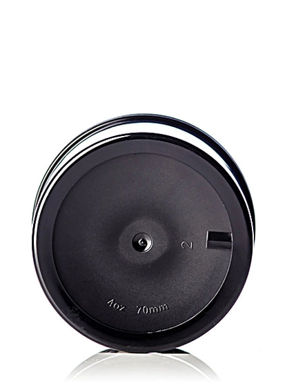 4 oz black PP plastic single wall jar