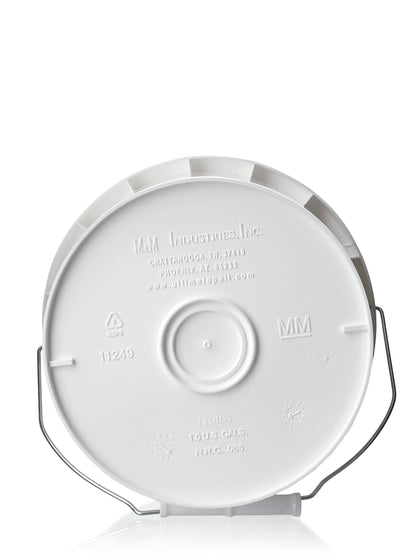 1 gallon white HDPE plastic round pail