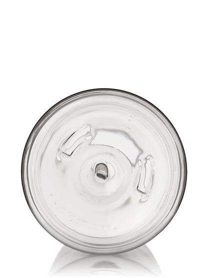 16 oz amber PET plastic boston round bottle
