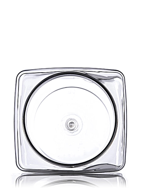 48 oz clear PET plastic square grip container