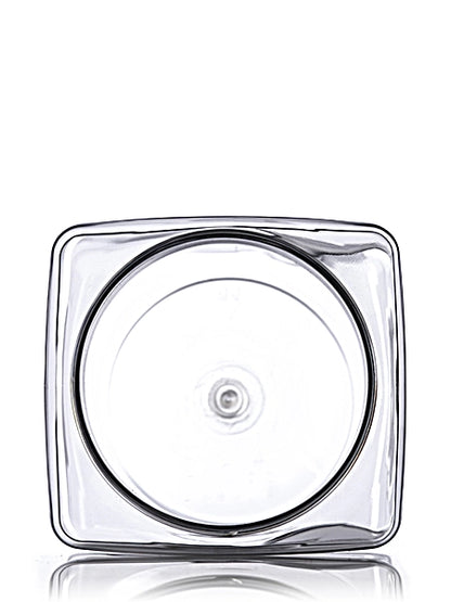 48 oz clear PET plastic square grip container