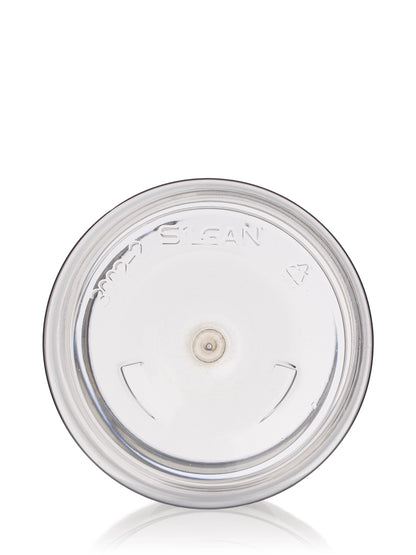 16 oz clear 25% PCR PET plastic single wall jar