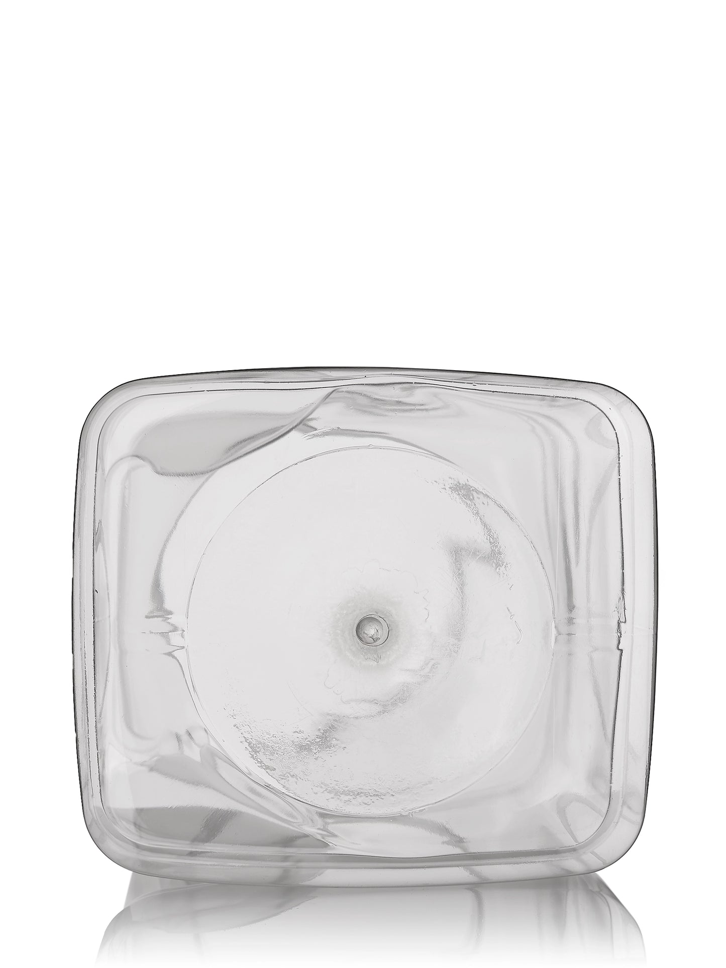 1 gallon clear PET plastic square grip container