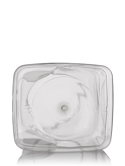 1 gallon clear PET plastic square grip container