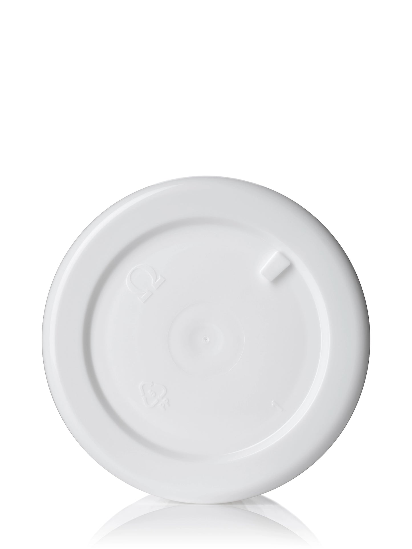 2 oz white PP plastic double wall straight base jar